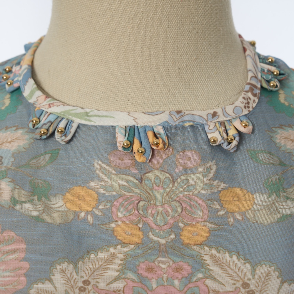 Long sleeve silk linen with belt dress