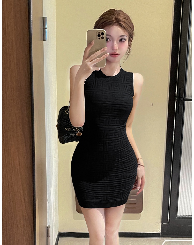 Enticement sexy vest package hip knitted T-back for women
