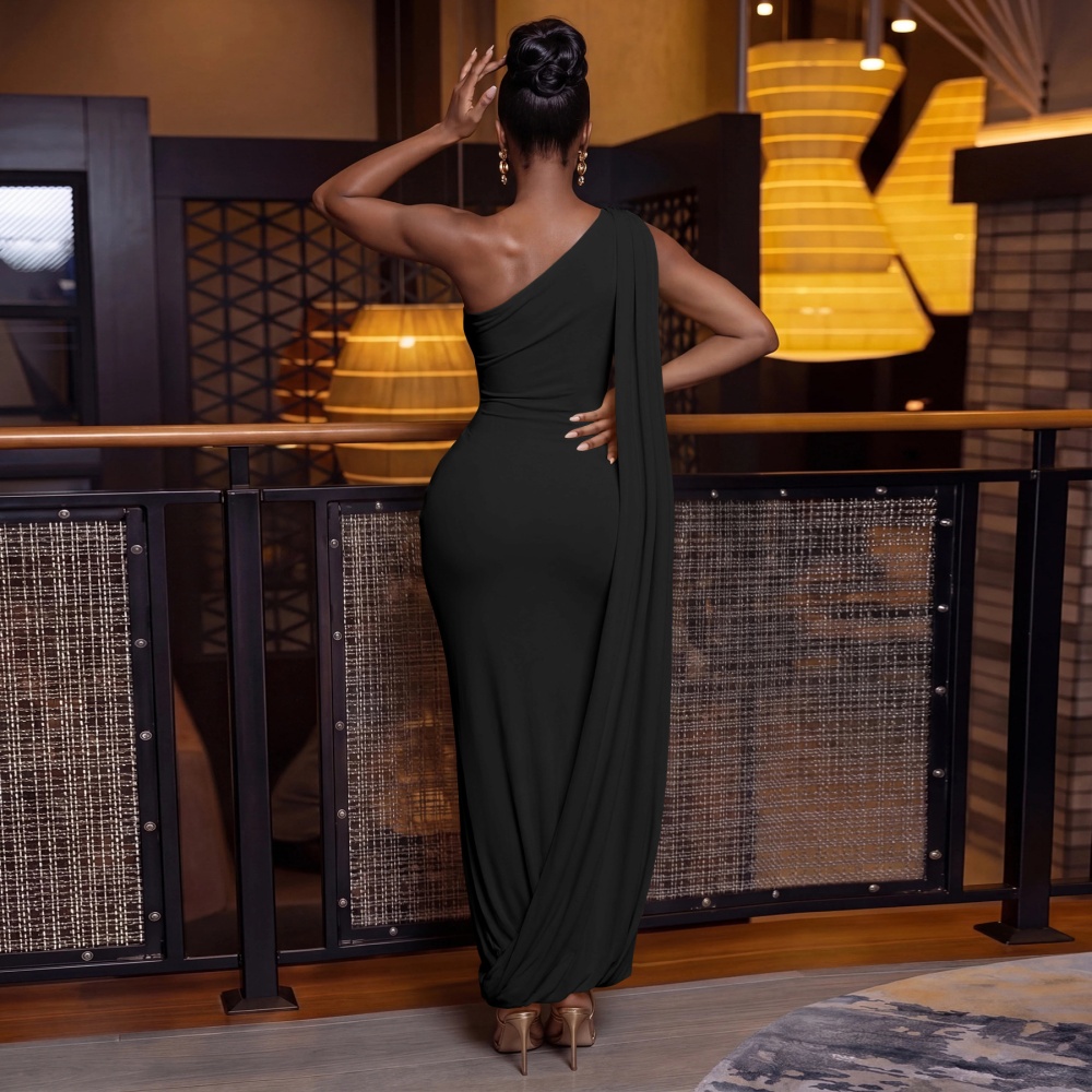Shoulder sexy long dress European style dress for women