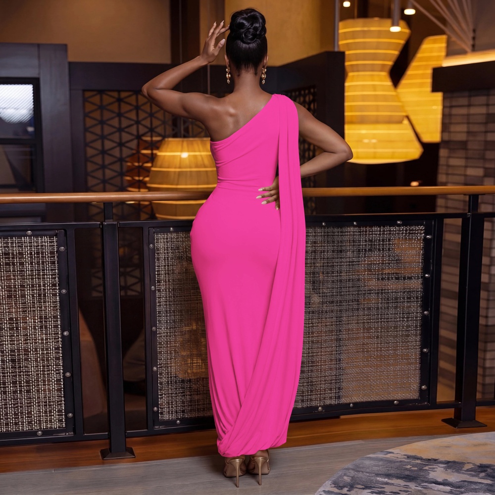 Shoulder sexy long dress European style dress for women