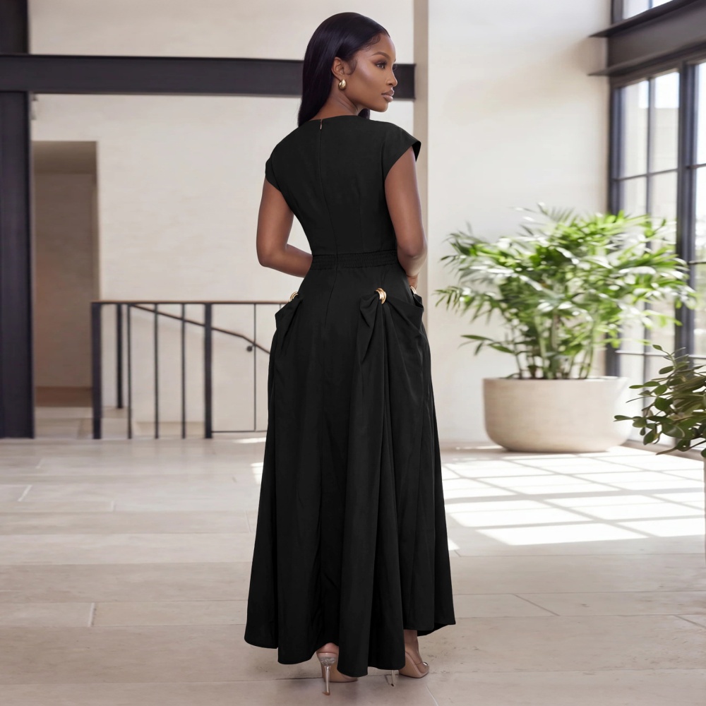 European style big skirt formal dress pure dress for women