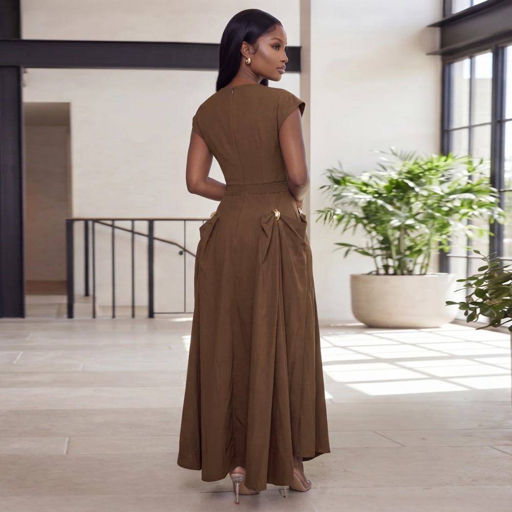 European style big skirt formal dress pure dress for women