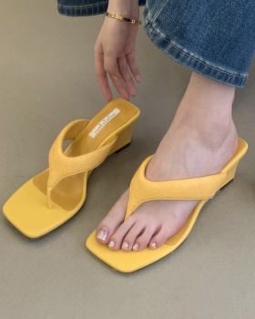 Small fellow slipsole summer high-heeled shoes heighten retro 