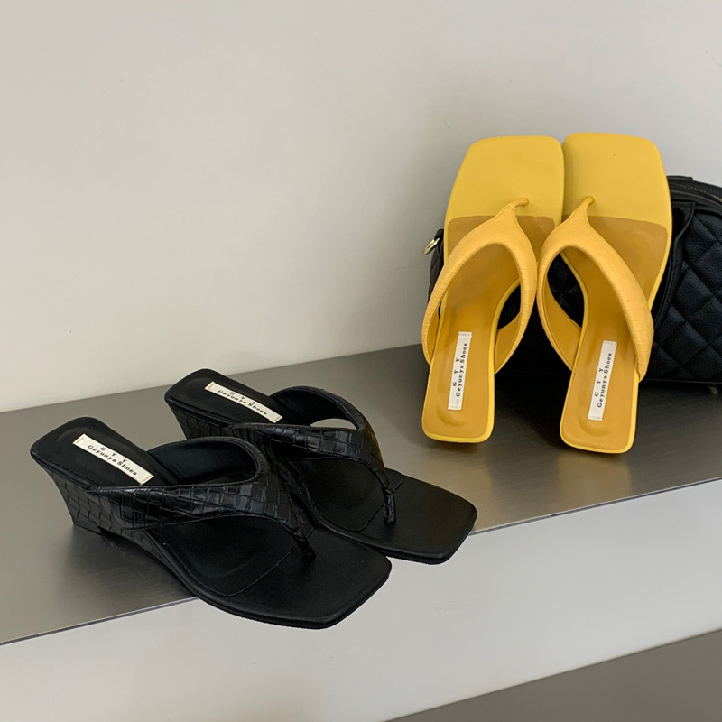Small fellow slipsole summer high-heeled shoes heighten retro 