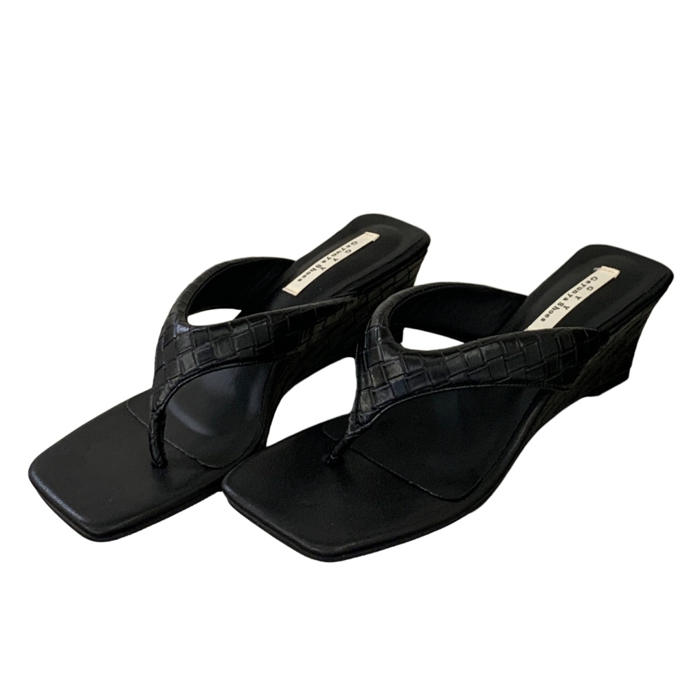 Small fellow slipsole summer high-heeled shoes heighten retro 