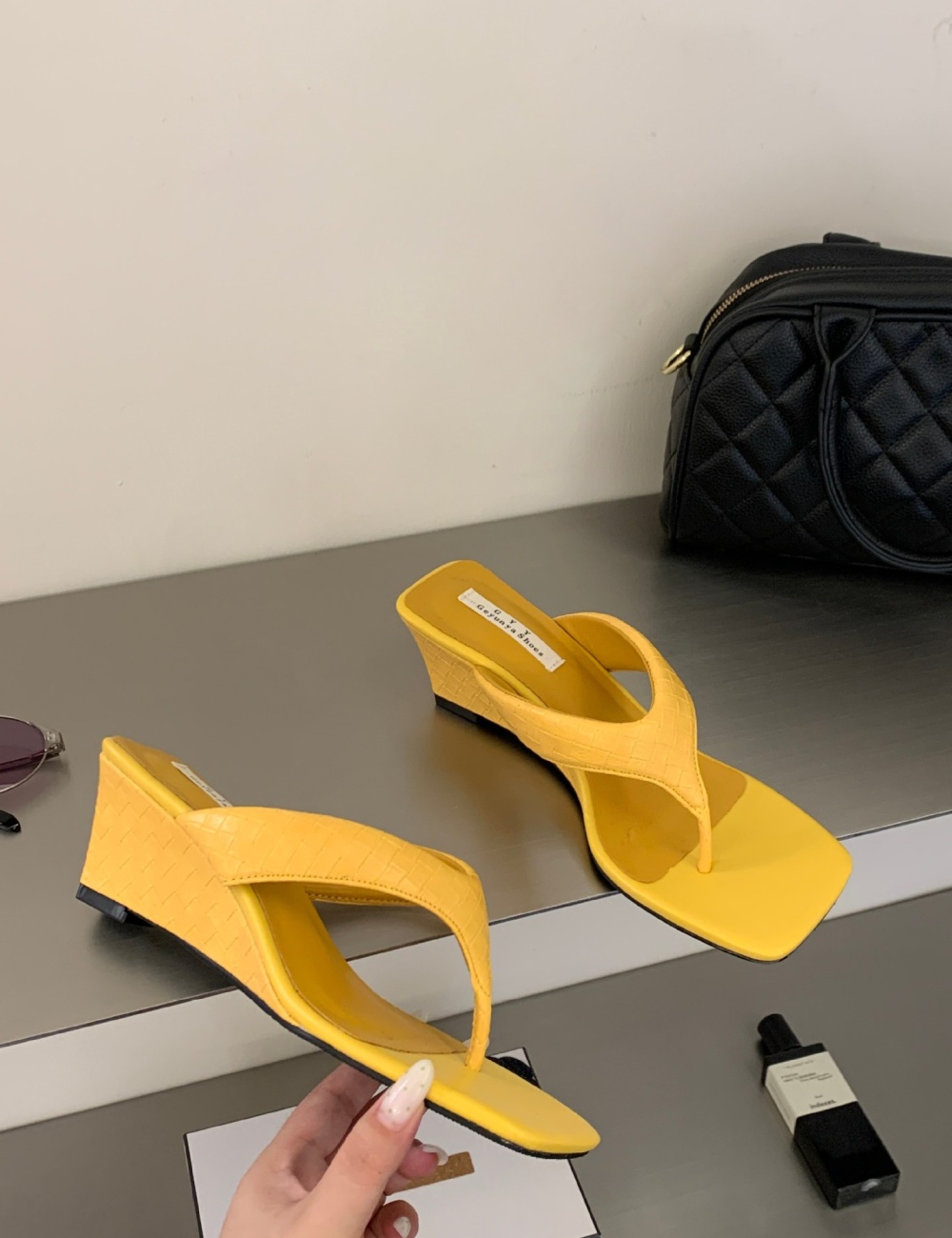 Small fellow slipsole summer high-heeled shoes heighten retro 