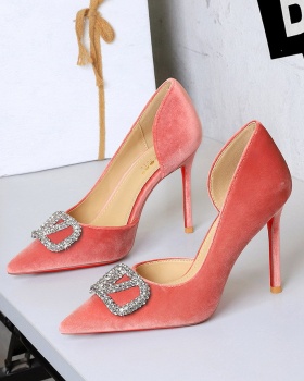 European style rhinestone lazy shoes pointed shoes
