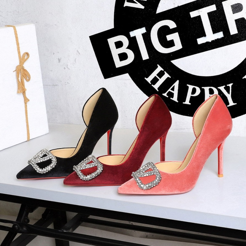 European style rhinestone lazy shoes pointed shoes
