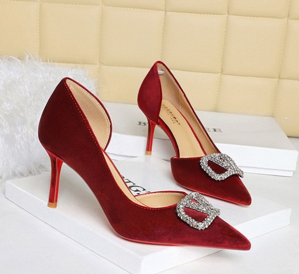 European style rhinestone lazy shoes pointed shoes