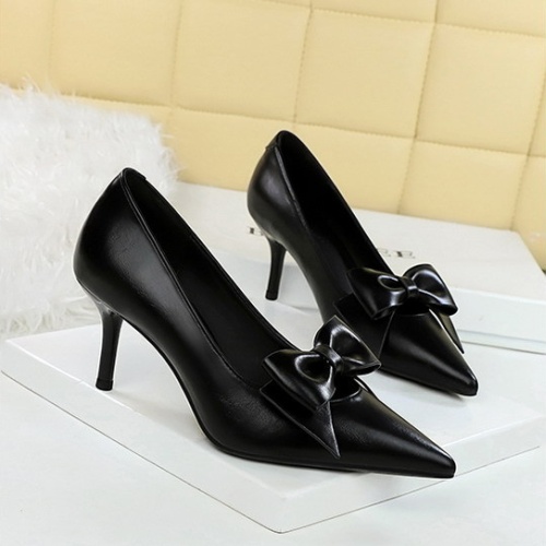 Pointed high-heeled shoes Korean style lazy shoes
