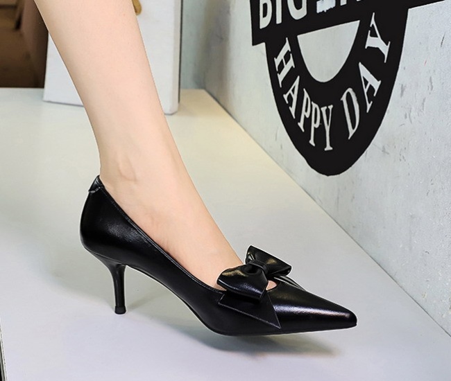Pointed high-heeled shoes Korean style lazy shoes