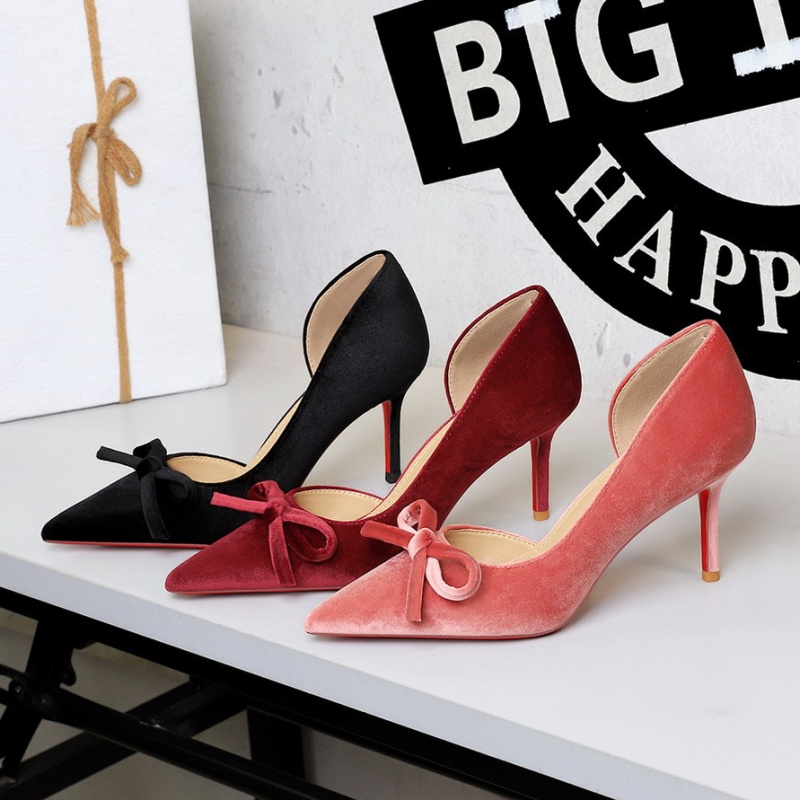 European style shoes pointed high-heeled shoes for women