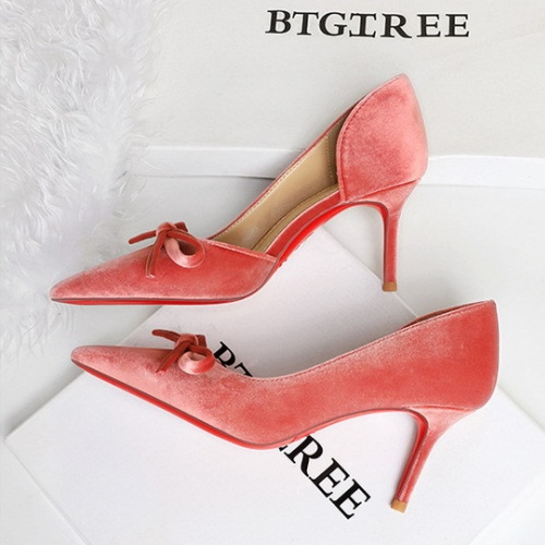 European style shoes pointed high-heeled shoes for women