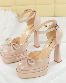Thick France style show high high-heeled platform for women