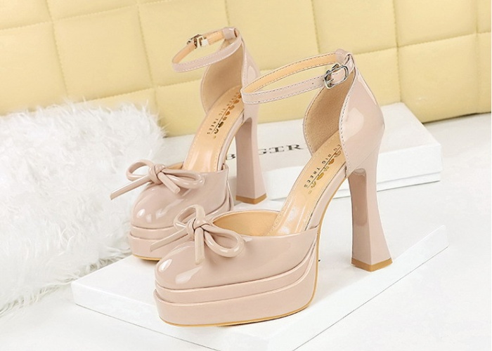 Thick France style show high high-heeled platform for women