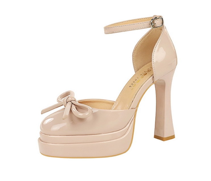 Thick France style show high high-heeled platform for women