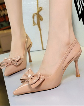 Patent leather banquet double stilettos for women