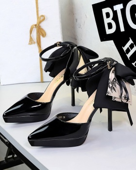 European style pointed scarves high-heeled platform
