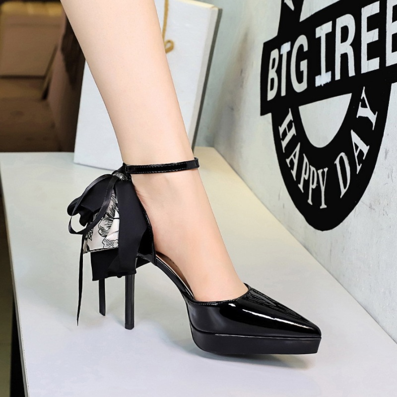 European style pointed scarves high-heeled platform