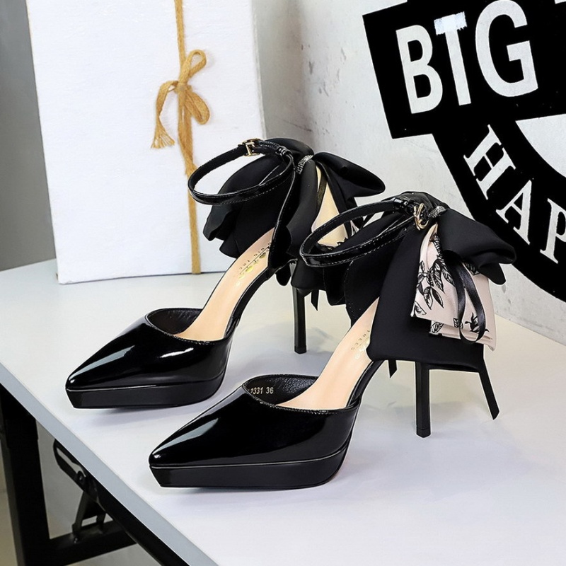 European style pointed scarves high-heeled platform