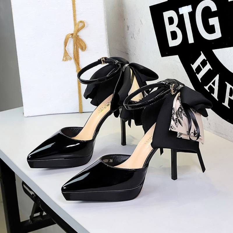 European style pointed scarves high-heeled platform