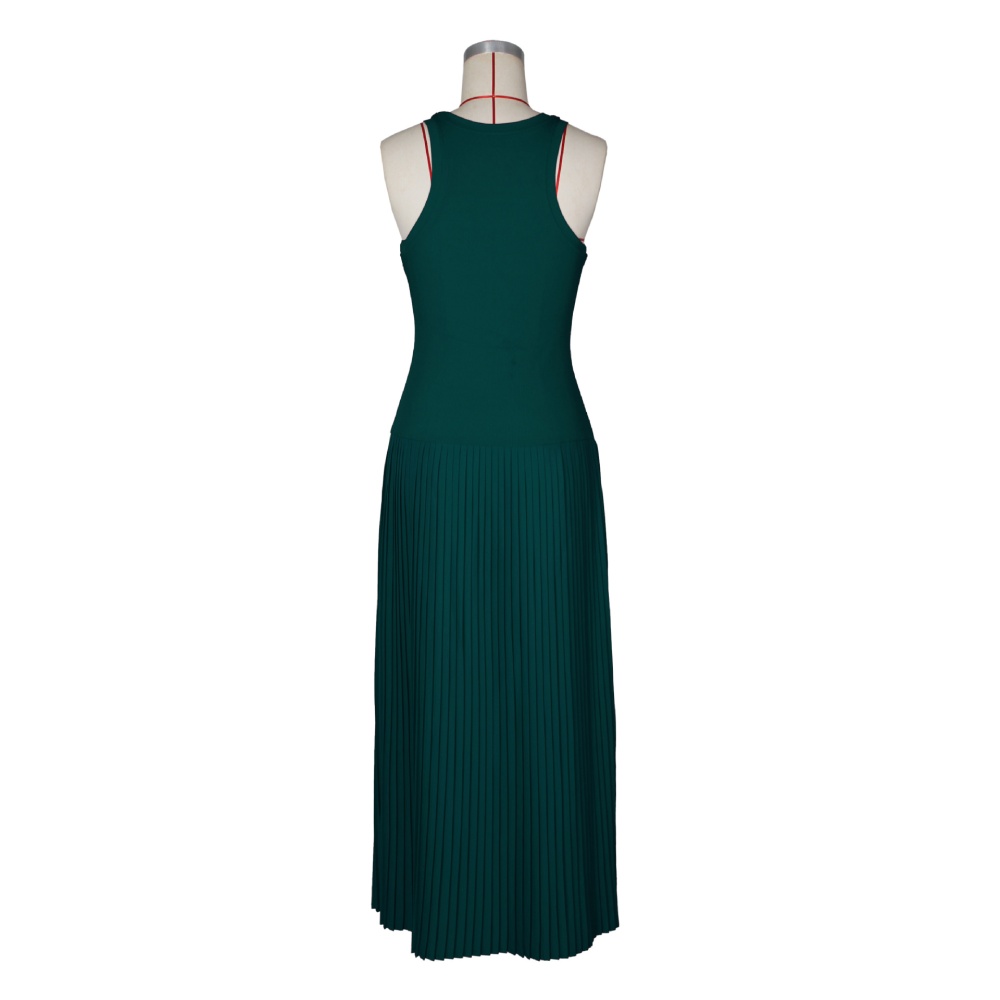 Pit stripe slim long dress European style dress for women
