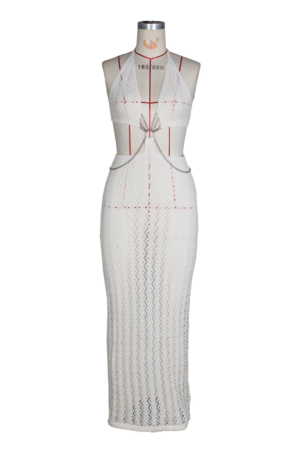 Halter V-neck smock sandy beach vacation dress