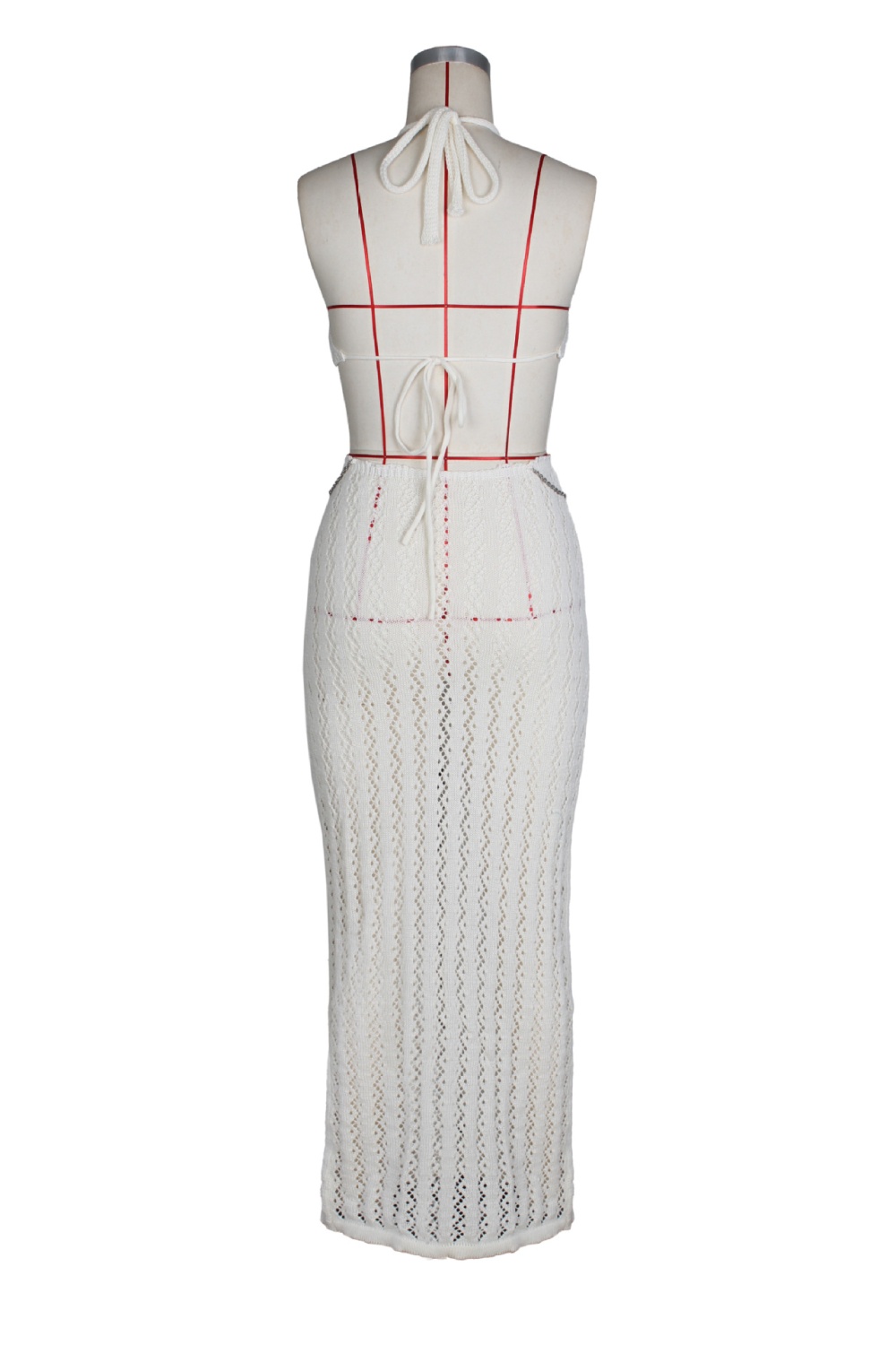 Halter V-neck smock sandy beach vacation dress