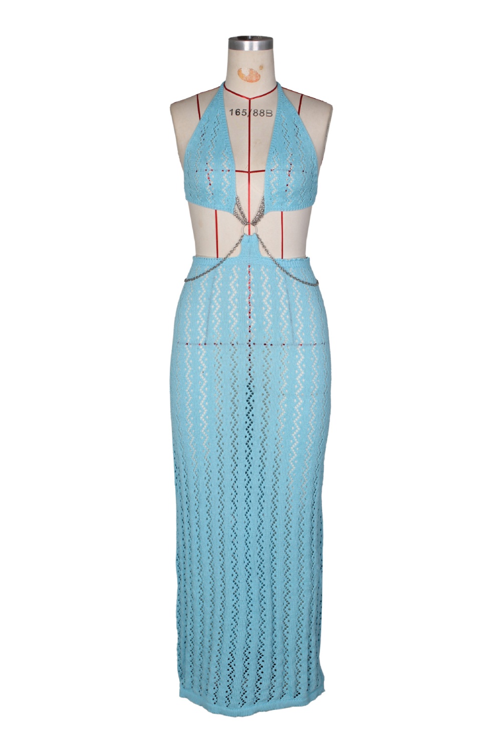 Halter V-neck smock sandy beach vacation dress