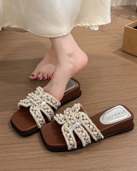 Summer vacation slippers thick crust shoes for women