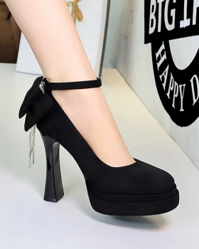 Rhinestone banquet shoes France style platform for women