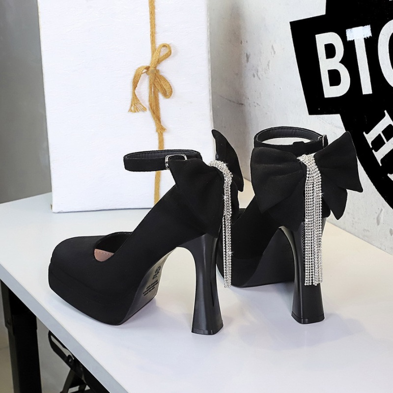Rhinestone banquet shoes France style platform for women