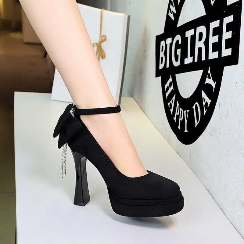 Rhinestone banquet shoes France style platform for women