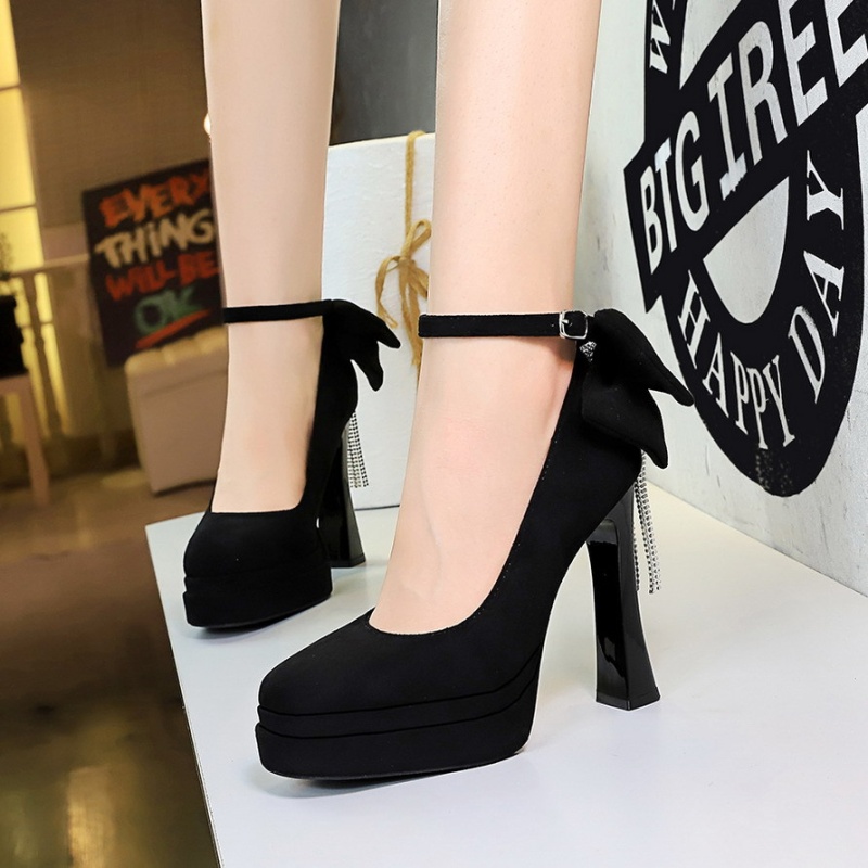 Rhinestone banquet shoes France style platform for women