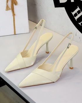 Satin fine-root scarves high-heeled banquet shoes for women