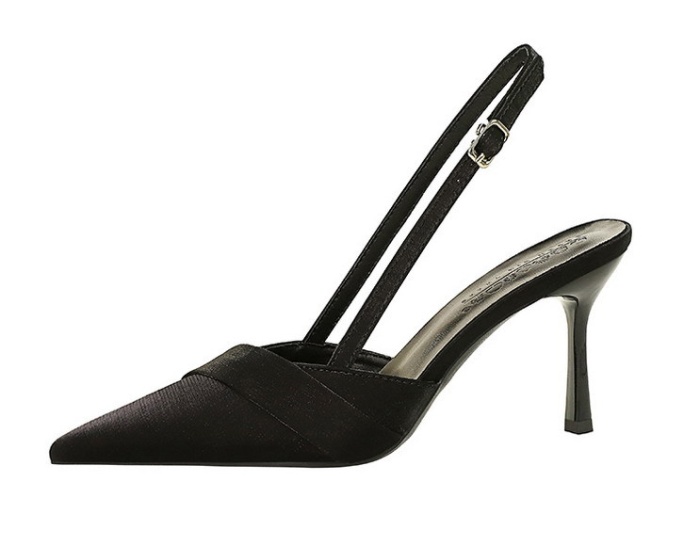 Satin fine-root scarves high-heeled banquet shoes for women