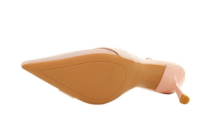 Satin fine-root scarves high-heeled banquet shoes for women
