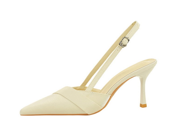 Satin fine-root scarves high-heeled banquet shoes for women