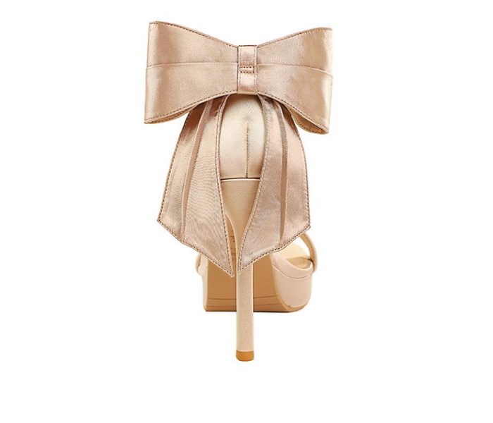 Big bow high-heeled sandals France style platform for women