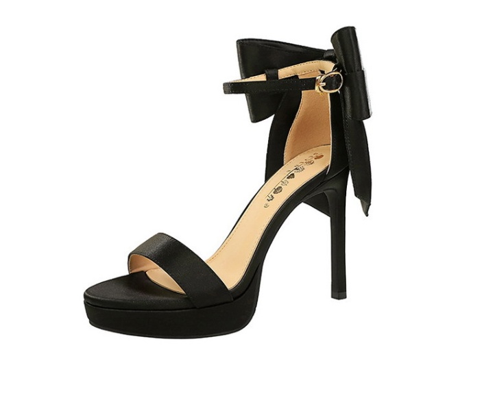 Big bow high-heeled sandals France style platform for women