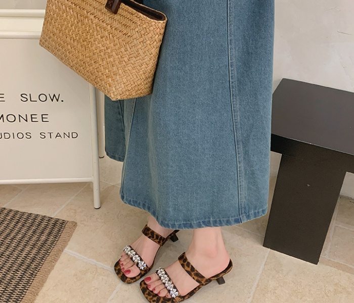 Summer open toe wears outside simple slippers for women