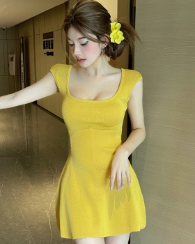 Enticement summer dress U-neck temperament T-back