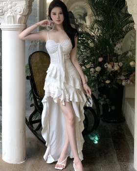 Irregular temperament long dress France style dress for women