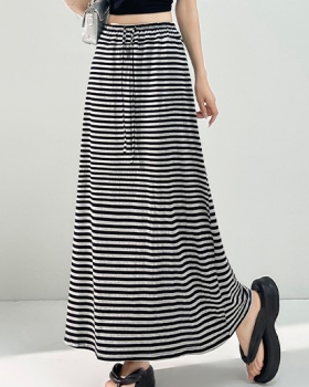 A-line split skirt Korean style long skirt for women