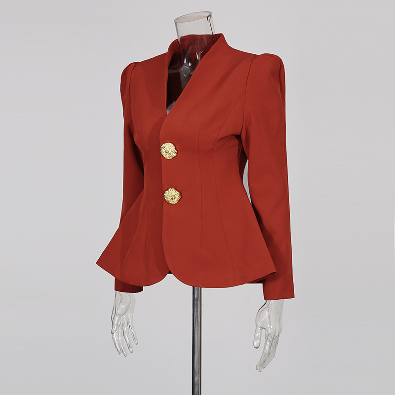 Retro summer profession business suit 2pcs set for women