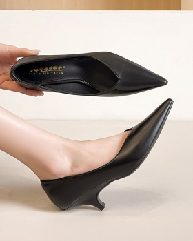 Fashion middle-heel lazy shoes cozy European style shoes