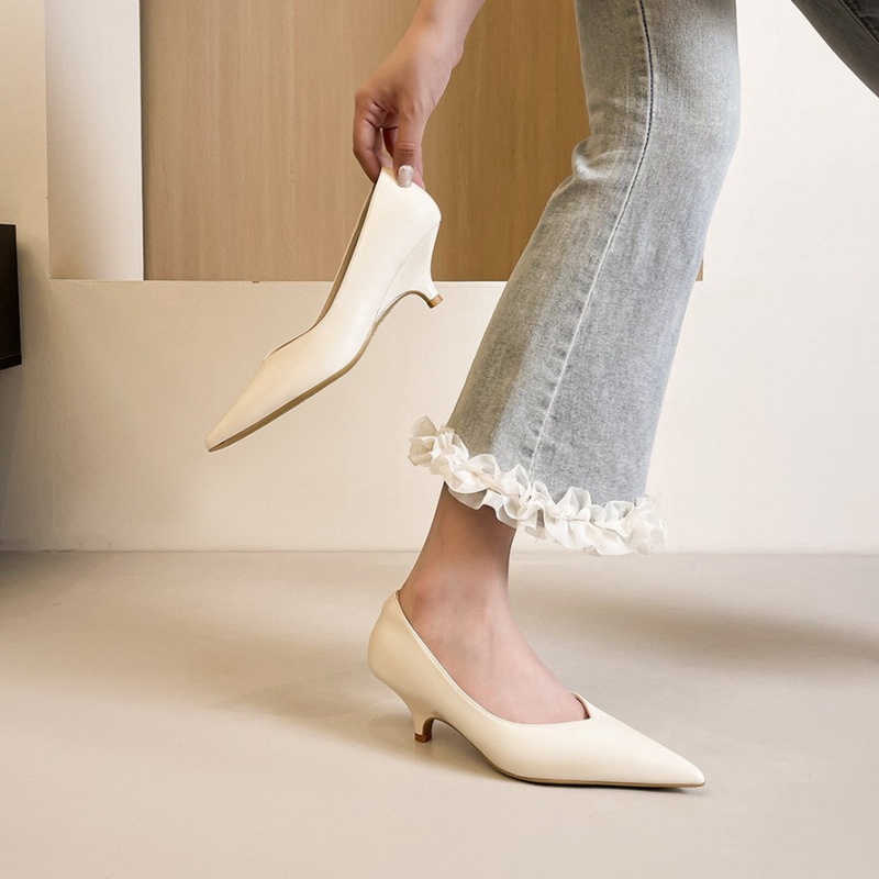 Fashion middle-heel lazy shoes cozy European style shoes
