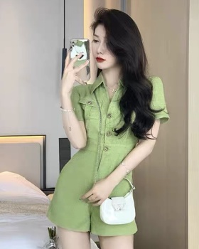 Pure summer shorts high waist Casual jumpsuit for women