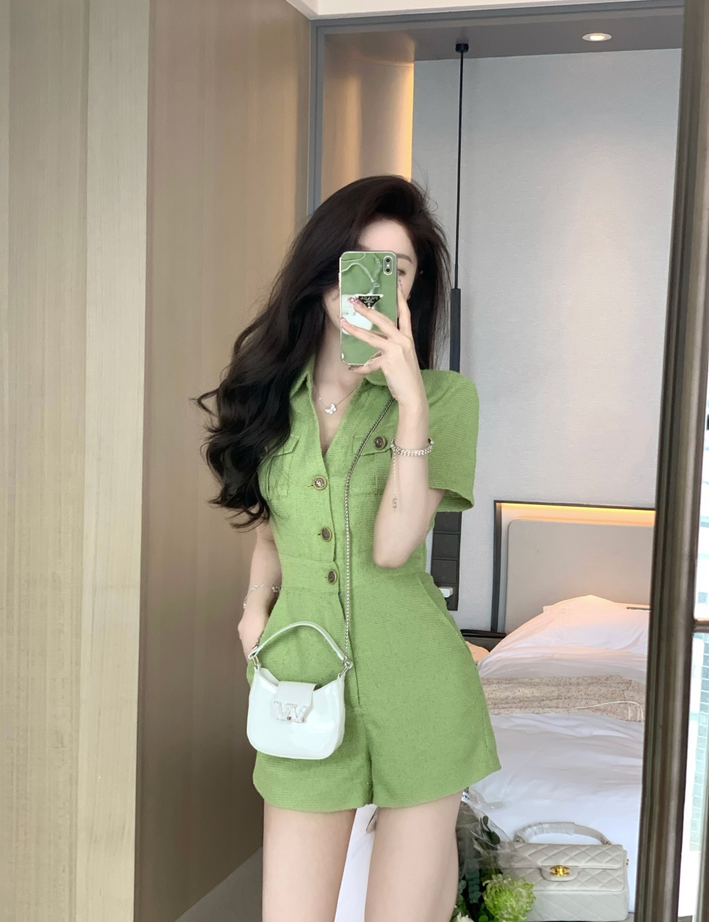 Pure summer shorts high waist Casual jumpsuit for women