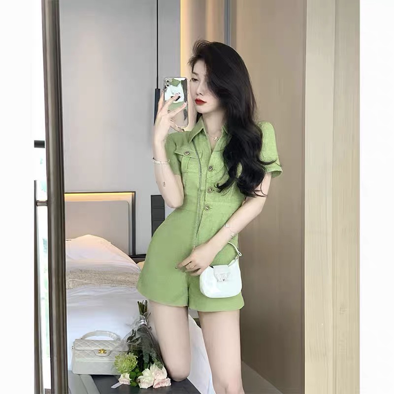 Pure summer shorts high waist Casual jumpsuit for women